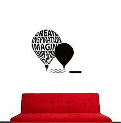 Morefi Vinyl Wall Decals Quotes Sayings Words Art Deco Lettering Inspirational Writers Symbol Imagination Creation For Living Room