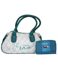 Fino A2361+975-2017 Faux Leather Compact Fashion Handbag With Purse Set