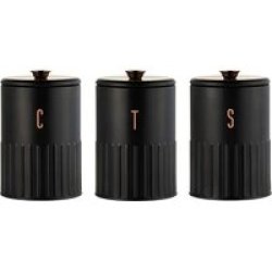 Maxwell & Williams Maxwell And Williams Astor Canister - Gift Boxed Set Of 3 Black