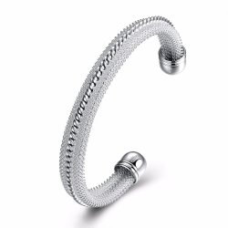 Yueyin Simple Women Bracelet Silver Serpentine Pattern Bracelets