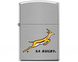 Zippo Lighter Sa Rugby - Brushed Chrome
