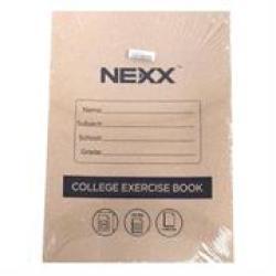 Nexx A4 College Exercise Book Unruled Book 72 Page Pack Of 5
