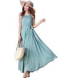 Medeshe Women's 2017 Holiday Beach Maxi Dress Plus Size Wedding Bridesmaid Dress Xx-large Tall Light Blue