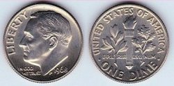 Usa Coin 10 Cents Dime 2011 P Km195a Unc Bu M-0874