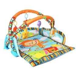 Animal Themed Baby Play Mat With Linkable Toys