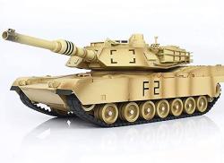 Aedwq Rc Remote Control Tank American M1A2 Tank 2.4GHZ Remote Control 1 24 Scale Model Simulation Track Rotating Turret Simulation Sound action Color : 80 Minutes Game