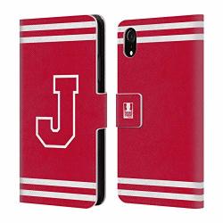 Head Case Designs White J College Varsity Leather Book Wallet Case Cover For Iphone Xr