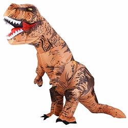 Lulu Home Dinosaur Costume Halloween 7 Ft Tall Brown Inflatable T-rex Adult Costume