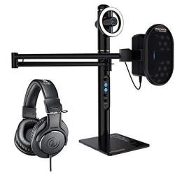 Marantz Professional Turret Broadcaster Video-streaming System With ATH-M20X Monitor Headphones Black