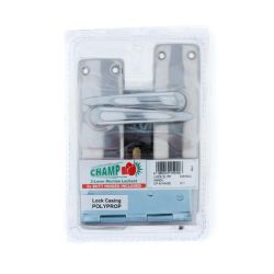 Champ 2-LEVER Lockset Fibertech Lock Chrome Plated Handles - 2 X Hinges