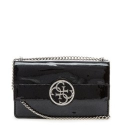 Guess Night Out Convertible Crossbody Flap Bag In Black