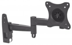 Manhattan Universal FlatPanel TV Articulating Wall Mount Double Arm Supports One 13” to 27” TV