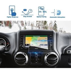 2013-2018 Jeep Wrangler 6.5 Inch Car Navigation Screen Protector 9H Tempered Glass Infotainment Center Touch Screen Protector Anti Scratch High Clarity