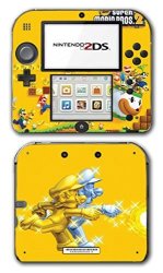 New Super Mario Bros 2 Gold Coins Mushroom Powerup Flower Video Game Vinyl Decal Skin Sticker Cover For Nintendo 2DS System Console