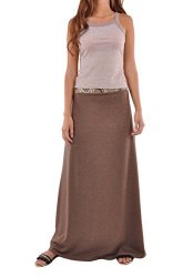 Style J Jersey Brown Maxi SKIRT-BROWN-28 8