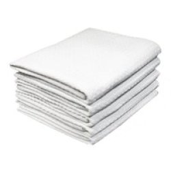 Kitchen Towel 040X070CM Plain Optical White Design 20010 5 Pack