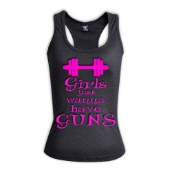 Girls Just Wanna Have Guns - Hers Racerback Clothing