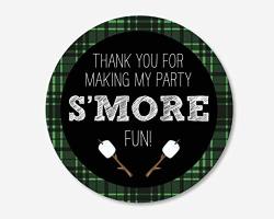 24-2" Thanks For Making My Party S'more Fun Birthday Party Favors Baby Shower Favor Stickers Bridal Shower Labels 438-2