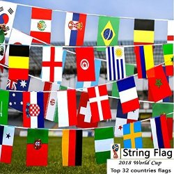 Yafeite World Cup String Flag Banner Bunting 2018 Fifa Russia World Cup Top 32 Teams Flags For Fan Clubs Ktv Sports Restaurants Game Night Decorations