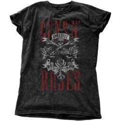 Guns N' Roses - Afd Vintage Ladies Snow Wash Black T-Shirt Large
