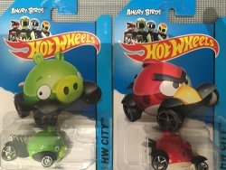 Hot Wheels Angry Birds 2 Lot Long Card