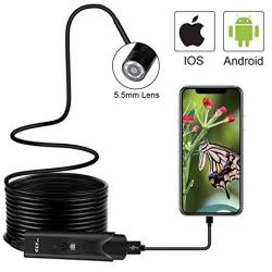 Cly USB Endoscope Waterproof Borescope Type-c Snake Inspection Camera 2.0 Mp With 8 Adjustable LED Lights For Android Phone Tablet Device PC Laptop B