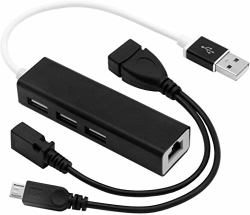 Otg Hub Ethernet Adapter For Smart Tv Stick Streaming Google Chromecast Raspberry Pi Zero Powered Otg Cable Included