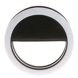 Kocome Selfie Portable LED Ring Fill Light Camera Photography Android Phone For Iphone Black