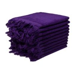 Recycled Ocean& 39 S Yarn Fringe Towels 380GSM 33X050CMS Violet 200 Pack