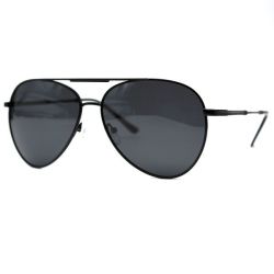 Mens Polarized Fashion Aviator Sunglasses - Black