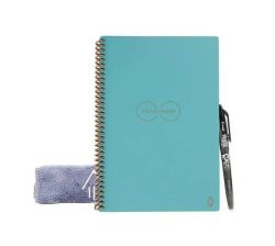 Rocketbook Core Digital Reusable Notebook - Teal -A5 Size Eco-friendly Notebook- 36 Dot Grid Pages - Includes 1 Pen And Microfibre Cloth