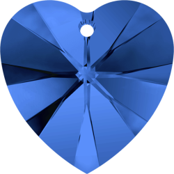 Swarovski Crystal 28mm Heart Pendant Sapphire