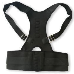 Realdoctors Unisex Back Brace Posture Corrector - Black Size: M