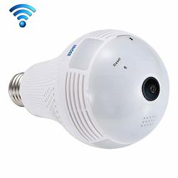 Nobrand Shixindianzi Light Bulb 360 Degrees VR Panoramic 1.3MP Wifi Camera Support Motion Detection Alarm Messages Alarm Recording Screenshot And Push App Function
