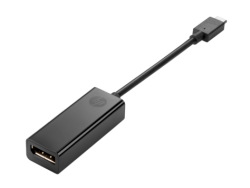 HP Usb-c To Dp Adapter. Connector 1: USB Type-c Connector 2: Displayport Gender: Male female. Colour Of Product: Black. Width: 23.6 Mm Height: 15.2