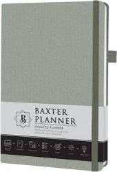 Baxter Undated Planner - A5 Green Book Synthetic Fibre Flexcover