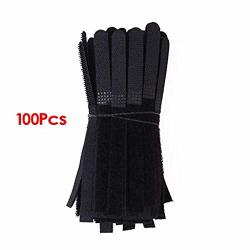 100PCS Cable Ties Reusable Fastening Wire Organizer Cord Rope Holder Velcros Strips Cable Ties Cable Rope Home Office Electronics Wire Management Travel Wire Cord