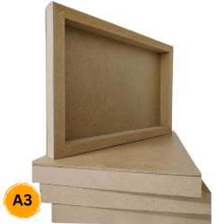 A3 Size Wooden Canvas Frame 297 X 420MM - 35MM With Backing Board