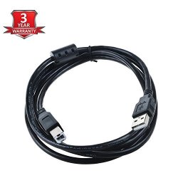 Sllea USB Cable Laptop PC Data Sync Cord Lead For Nektar Impact LX61 61-KEY USB 2.0 Male To Male Cord Black