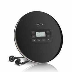 Hott Portable Cd Player - CD611 - Compact Anti-skip Shock Proof Music MP3 & Disc Player With Stereo Earbuds - For Kids & Adults