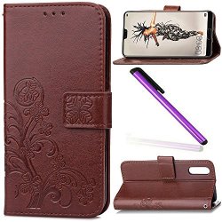 Huawei P20 Case Huawei P20 Cover Emaxeler Colour Embossing Stylish Wallet Case Kickstand Credit Cards Slot Cash Pockets Pu Leather Flip For Huawei P20