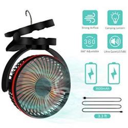 Battery Operated Clip Fan With Hanging Hook Portable Usb Desk Fan