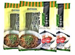 Ontrue Sweet Potato Noodles Korean Vermicelli Pasta Fat-free And Gluten-free 100% Sweet Potato Starch No Additive No Alum Inside 10.58 Oz Pack Of 3