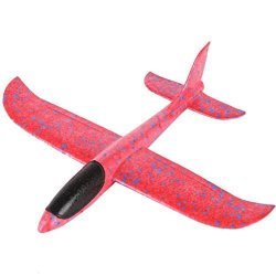 Dacawin Throwing Airplane Toy Epo Foam Super Durable 21.75" Hand Glider Pink