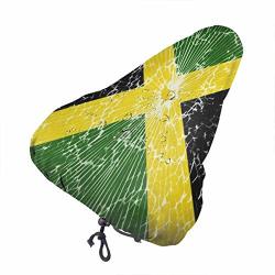Kimisoy Flags Jamaica With Texture Bicycle Seat Cover Protective Bicycle Seat Rain Cover With Elastic Water Resistant Bicycle Saddle Cover Fits Mtb City Indoor