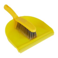 Home Hub Yellow Dustpan & Brush Set