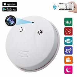 Spy Camera Wireless Hidden Zxwddp HD 1080P Nanny Cam Baby Pet Monitor Wifi Smoke Detector Camera Motion Detection indoor Security Monitoring Camera Support Ios android
