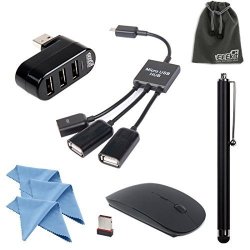 Eeekit 6 In 1 Office Kit For Samsung Galaxy Tab S2 9.7 T815 8.0 T710 Micro USB Host Otg Hub Adapter Cable Wireless Mouse 3 Port USB Hub And Stylus