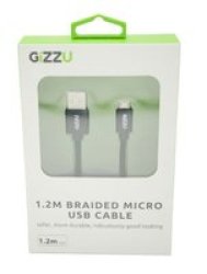 Gizzu Micro USB Braided Cable 1.2m Black
