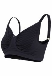 Maternity And Nursing Bra With Carri-gel Support Deluxe Black Check Large